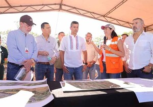 Autoridades nacionales constataron el avance de obras de acceso a Luque financiadas por Itaipú | DIARIO PRIMERA PLANA
