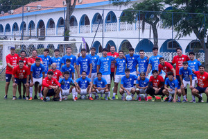 Entrenamiento antes de la última presentación en Brasil