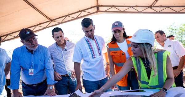 Diario HOY | Peña verifica avance de obras en el Corredor Vial Las Residentas en Luque