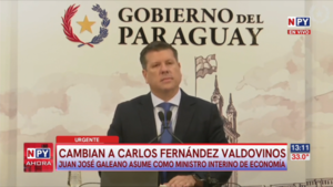 Santiago Peña cambia a su ministro de Economía y analiza reemplazo definitivo tras Semana Santa