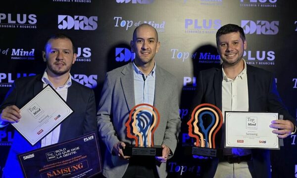 Samsung gana dos Premios Top Of Mind 2026 de las marcas más recordadas en Paraguay