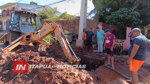 CÉSAR ROJAS ENCABEZA TRABAJOS EN EL BARRIO PACÚ CUÁ