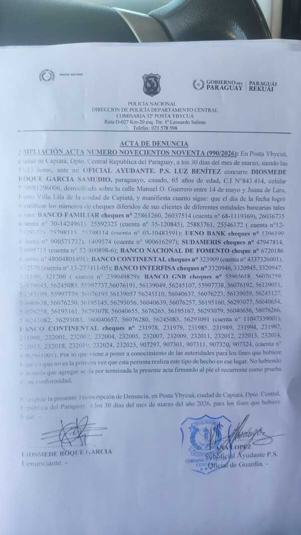 EXTRAVÍO DE CHEQUES - ADN Digital