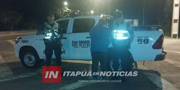 OPERATIVO POLICIAL NOCTURNO EN ITAPÚA DEJA DETENIDOS E INCAUTACIONES