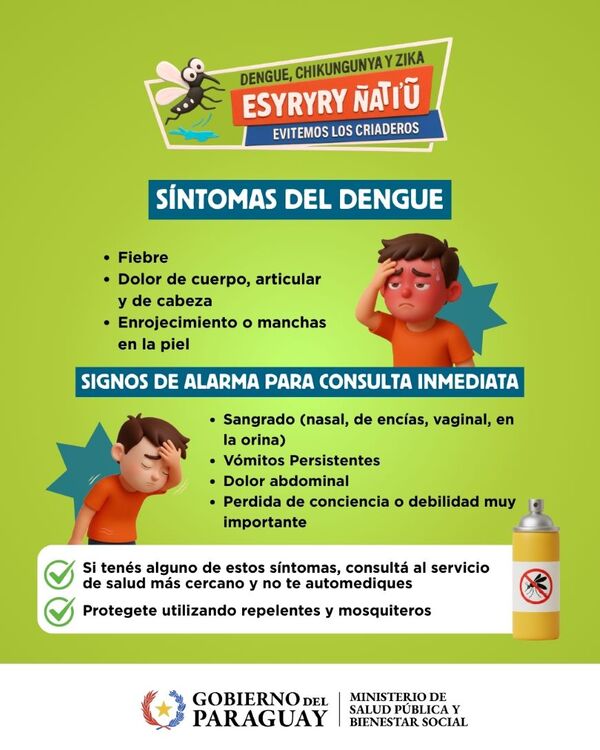 Dengue: si estás con síntomas, no viajes