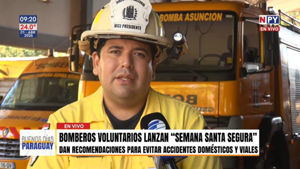 Bomberos promueven campaña "Semana Santa Segura" para evitar accidentes en hogares y rutas