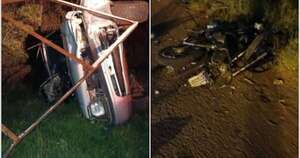 La Nación / Itapúa: choque entre camioneta y motocicleta enluta a una familia en Miércoles Santo