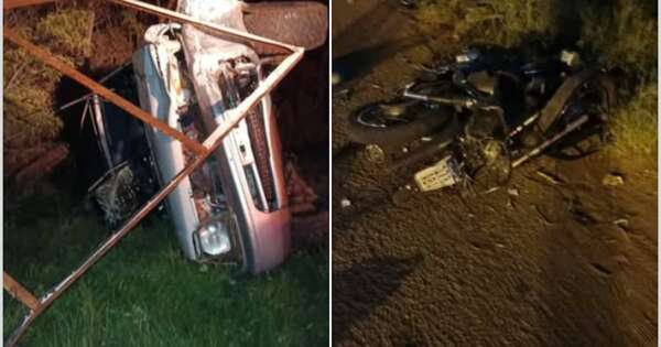 La Nación / Itapúa: choque entre camioneta y motocicleta enluta a una familia en Miércoles Santo