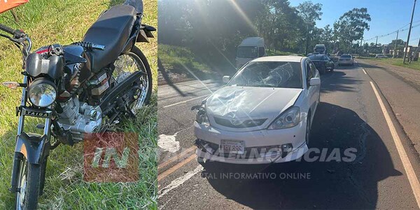 ACCIDENTE SOBRE RUTA PY01 DEJA MOTOCICLISTA HERIDO EN ENCARNACIÓN