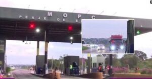 Peaje en Emboscada habilitado sin cobro - SNT