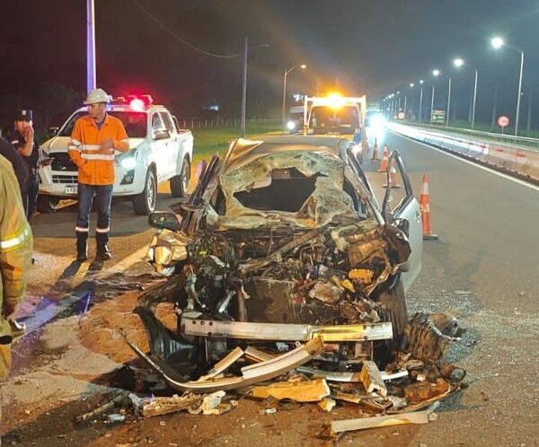 Subcomisario pierde la vida en violento choque contra la parte trasera de un camión