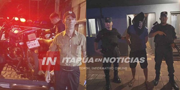 HURTO DE MOTOCICLETA TERMINA CON DETENIDO EN BELLA VISTA