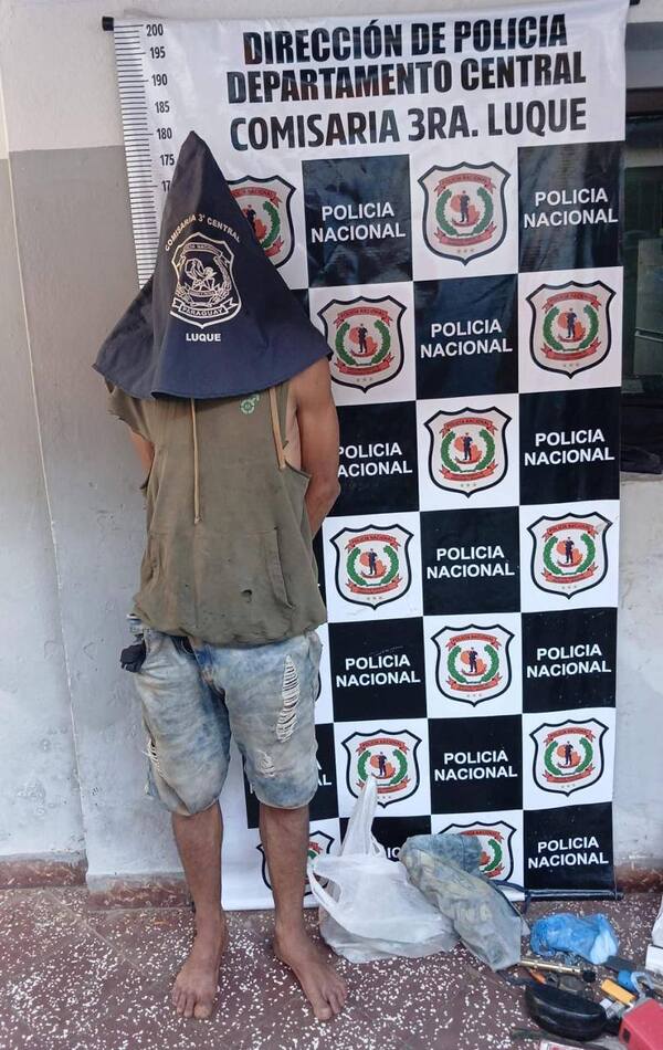 Un presunto «robacables» fue detenido en Luque
