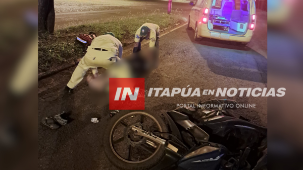 JOVEN MOTOCICLISTA FALLECE TRAS ACCIDENTE EN PIRAPÓ