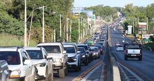 La Nación / Patrulla Caminera estima que el horario pico de retorno sería desde las 17:00