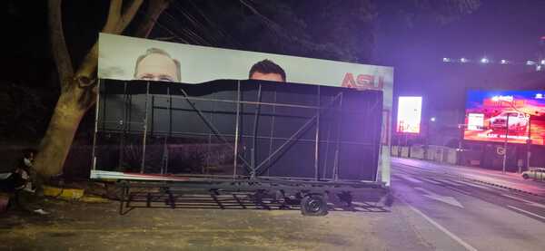 Denuncian vandalismo contra cartelería de precandidato a concejal por HC - ADN Digital