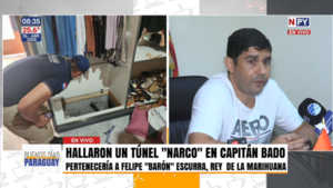 Hallaron túnel secreto en la vivienda de Felipe "Barón" Escurra, rey de la marihuana