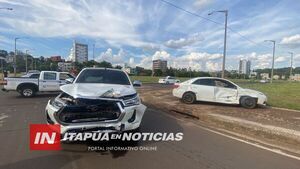 SINIESTRO VIAL CON IMPORTANTES DAÑOS MATERIALES EN ENCARNACIÓN