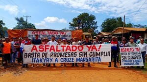 Acusan que protestas en DNCP entorpecen anhelado asfaltado