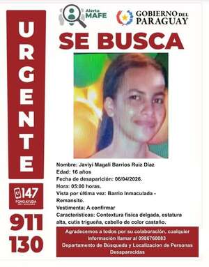 Alerta MAFE: piden ayuda para localizar a cuatro menores desaparecidos  - Policiales - ABC Color