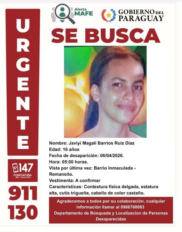 Alerta MAFE: piden ayuda para localizar a cuatro menores desaparecidos  - Policiales - ABC Color