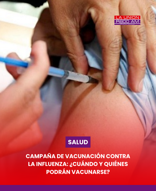 CAMPAÑA DE VACUNACIÓN CONTRA LA INFLUENZA: ¿Cuándo y quiénes podrán vacunarse?