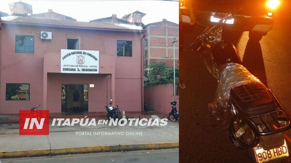 RECUPERAN MOTOCICLETA HURTADA EN ENCARNACIÓN