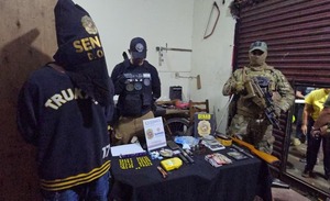 Desmantelan foco de microtráfico que operaba como taller de motos en Luque