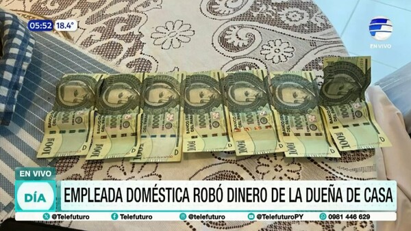 Trampa fotográfica: detienen a empleada doméstica por hurtar dinero de su jefa en Asunción