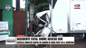 Choque entre camiones en Ñemby deja un joven fallecido sobre Acceso Sur