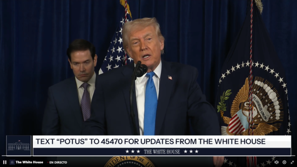 Trump: aranceles del 50 % a países que manden armas a Irán