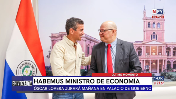 Santiago Peña nombra a Óscar Lovera al frente del Ministerio de Economía
