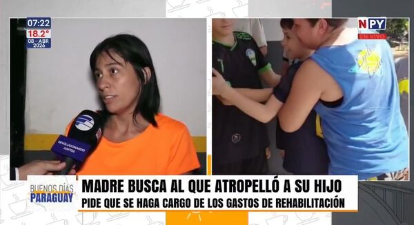 Madre exige que conductor que atropelló a su hijo asuma gastos de rehabilitación