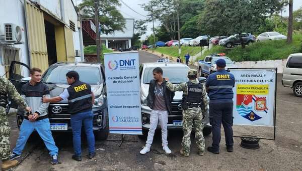 Auge de hurtos de Hilux en la frontera: recuperan dos camionetas y detienen a dos ciudadanos brasileños - ABC en el Este - ABC Color
