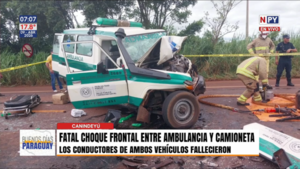 Choque frontal deja dos muertos y cuatro heridos en Canindeyú
