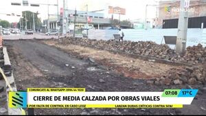 Cierran media calzada por obras viales en De La Victoria y Eusebio Ayala