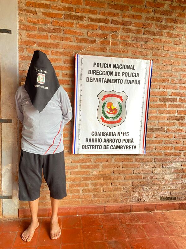 Violencia familiar en Arroyo Porã: Hombre de 59 años es aprehendido tras intentar herir a su pareja con un machete