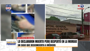 Santa Rosa del Aguaray: hombre dado por muerto recupera signos vitales en la morgue