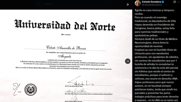 "Guerra" de títulos entre Bachi y Celeste Amarilla: "A la colega autopercibida pit bull..."