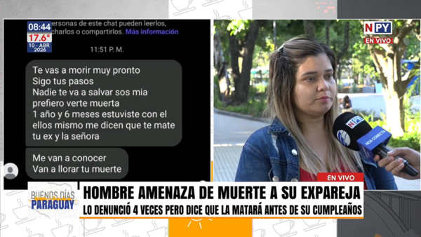"No quiero ser una más que termine en tragedia": Mujer denuncia que su expareja la amenaza de muerte