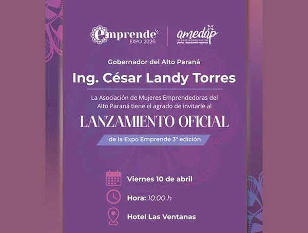 Gobernación de Alto Paraná impulsa el emprendedurismo femenino con el lanzamiento de la Expo Emprende 2026 | DIARIO PRIMERA PLANA