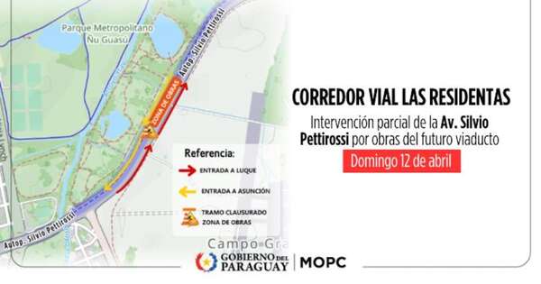 Diario HOY | Futuro viaducto de Luque: cerrarán un tramo de la avenida Pettirossi por obras