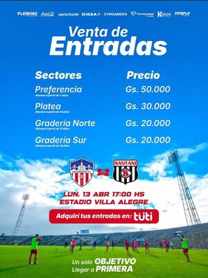 Encarnación FC habilita venta de entradas para el duelo ante Santaní en el Villa Alegre