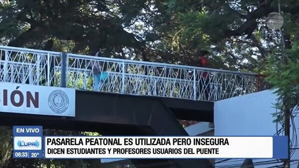 Pasarela de la UNA, foco de inseguridad