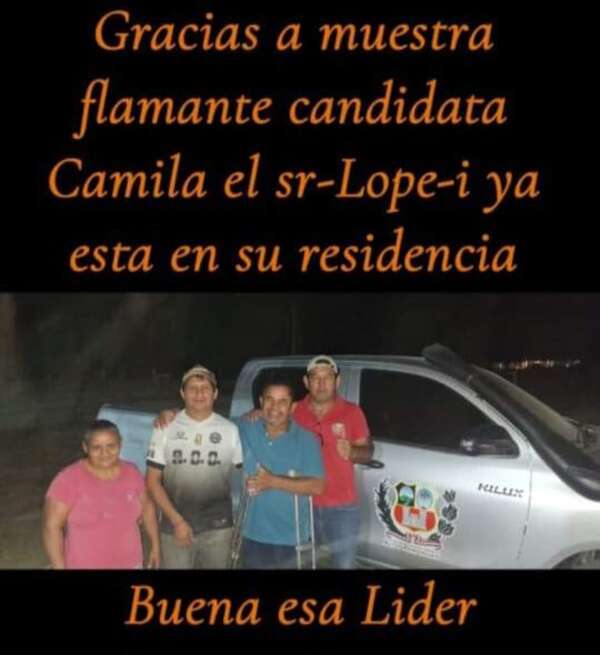 Fuerte Olimpo: denuncian uso de vehículo estatal para favorecer a esposa del gobernador - Noticias del Chaco - ABC Color