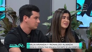 Llorando, Emilia Aranda y su ména denunciaron a su exempleada