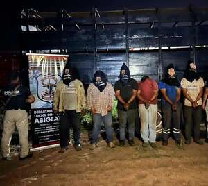 Toma de rehén y robo de animales en Tacuatí: detienen a siete hombres e incautan un camión en Concepción - Nacionales - ABC Color