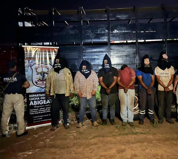 Toma de rehén y robo de animales en Tacuatí: detienen a siete hombres e incautan un camión en Concepción - Nacionales - ABC Color