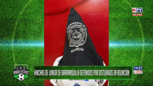 Hinchas del Junior de Barranquilla detenidos por disturbios en Asunción