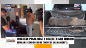 Incautan pasta base y crack oculto en el tanque de un vehículo durante operativo en San Antonio